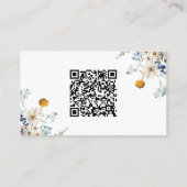 Landelijke blauwe veldbloemen en madeliefjes cadea informatiekaartje (Achterkant)