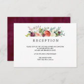 Landelijke bloei Herfst BRUILOFT Ontvangst Enclo Informatiekaartje (Voorkant / Achterkant)