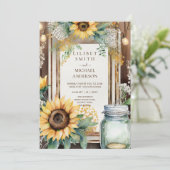 Landelijke bloem bruiloft verjaardag feestje pensi kaart (Staand voorkant)