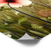 Landelijke bloem bruiloft zitplaatsen op het platt poster (Hoek)