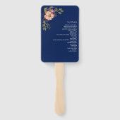 Landelijke bloem bruiloftsprogramma handventilator handwaaier (Achterkant)