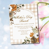 Landelijke bloem bruine koperen bruine Moederdag b Kaart