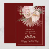 Landelijke bloem Moederdagkaart – Samen bloeien Feestdagenkaart (Voorkant / Achterkant)