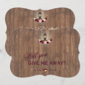 Landelijke Bloem Oude Lantaarn Wil Je Me Weggeven Kaart (Voorkant / Achterkant)