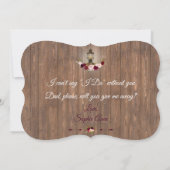 Landelijke Bloem Oude Lantaarn Wil Je Me Weggeven Kaart (Achterkant)