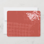 Landelijke Bloem Rode Trouwfoto Save the Date Kaart (Achterkant)