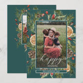 Landelijke bloemen 2 Foto Feestdagenkaart (Voorkant / Achterkant)