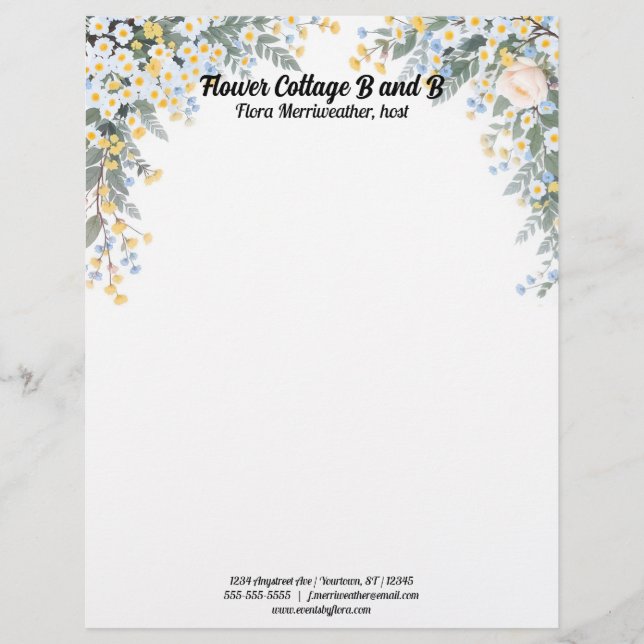 Landelijke Bloemen Briefhoofd (Voorkant)
