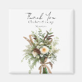 Landelijke bloemen bruidsboeket bruiloft cadeaus magneet (Voorkant)