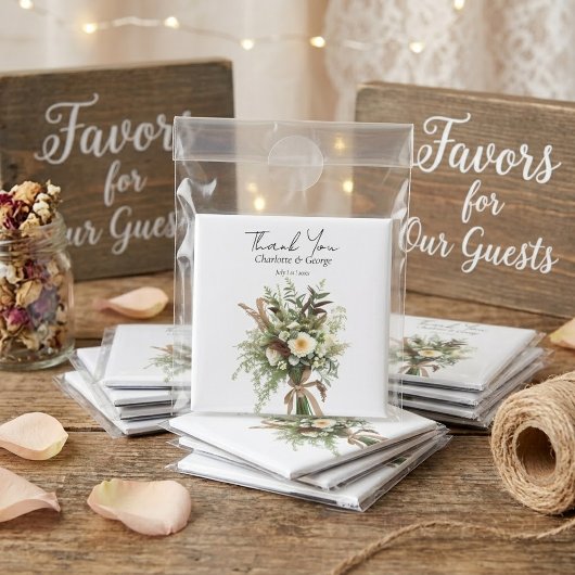 Landelijke bloemen bruidsboeket bruiloft cadeaus magneet