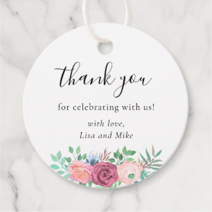 Landelijke bloemen bruiloftsgeschenk bedankjes labels
