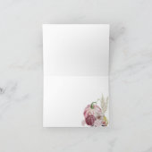 Landelijke Bloemen en Roze Pompoenen Patch Bedankkaart (Binnen)