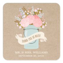 Landelijke Bloemen | Favor Stickers
