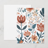 Landelijke Bloemen Feestdagenkaart (Voorkant / Achterkant)