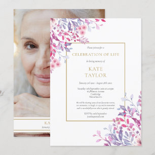 Landelijke Bloemen Foto Uitvaart Herdenkingsdienst Kaart