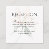 Landelijke bloemen neutrale elegante receptie informatiekaartje (Voorkant)