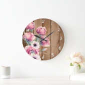 Landelijke Bloemen Roestige Schuur Hout Grote Klok (Huis)