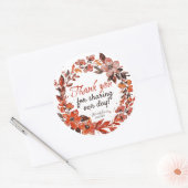 Landelijke bloemen ronde sticker (Envelop)