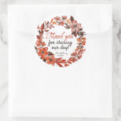 Landelijke bloemen ronde sticker (Tas)