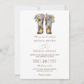 Landelijke Bloemen Rustieke Chic Budget QR Code Br Kaart (Voorkant)
