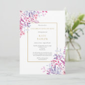 Landelijke bloemendienst viering van het leven kaart (Staand voorkant)