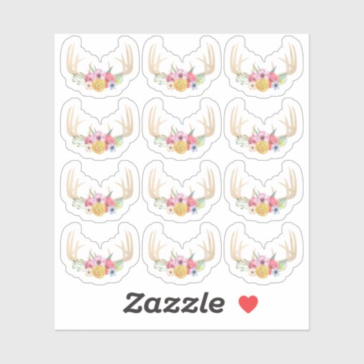 Landelijke Bloemengewei Pastel Waterverf Planner Sticker (Vel)