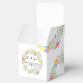 Landelijke bloemenkrans bruiloft bedankdoosjes (Geopend)