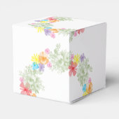 Landelijke bloemenkrans bruiloft bedankdoosjes (Achterkant)