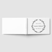 Landelijke bloemenkrans bruiloft gastenboek (Volledig)