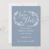 Landelijke bloemensave the date kaart in plattelan (Voorkant)