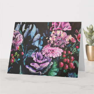 Landelijke bloemenvouwkaart kaart