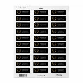 Landelijke bloemhart trouw retouradres etiket (Full Sheet)