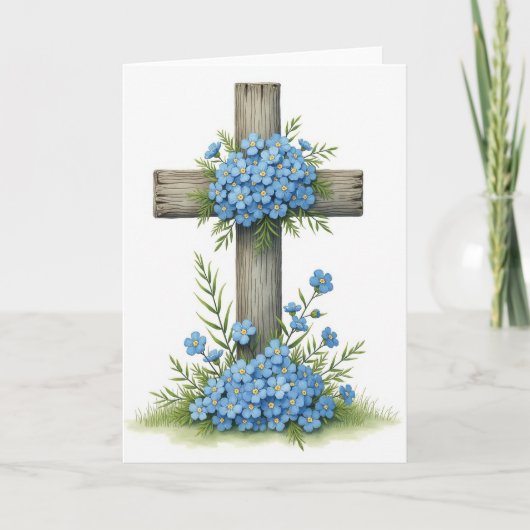 Landelijke bloemherinneringskaart kaart (Voorkant)