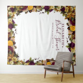 Landelijke bloemige bruidsbruiloft fotocabine acht wandkleed (In Situ (horizontaal))