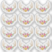 Landelijke Bloemige Geweien Pastel Waterverf Plann Sticker (Voorkant)