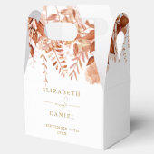 Landelijke bloemige gouden herfst bruiloft bedankdoosjes (Geopend)