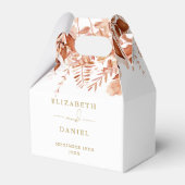 Landelijke bloemige gouden herfst bruiloft bedankdoosjes (Voorkant Zijde)