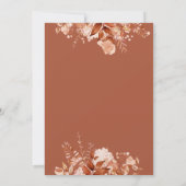 Landelijke bloemige herfst baby shower kaart (Achterkant)