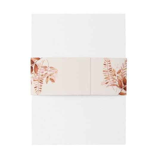 Landelijke bloemige herfst Huwelijk Uitnodigingen Wikkel (Achterkant Voorbeeld)