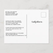 Landelijke bloemige houten bruidsfeest uitnodiging (Achterkant)