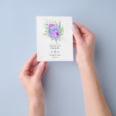 Landelijke bloemige lente trouwuitnodiging flyer (Hand)