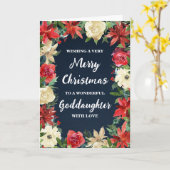 Landelijke bloemige nicht Prettig Kerstfeest Kaart (Gele Bloem)