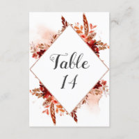 Landelijke bloemige tafelkaartjes voor de bruiloft