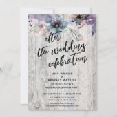 Landelijke bloemlichten na het huwelijksfeest kaart (Voorkant)