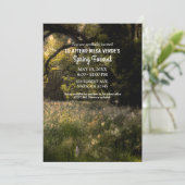 Landelijke bloemrijke betoverde bosboom lente form kaart (Staand voorkant)