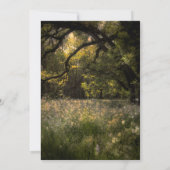 Landelijke bloemrijke betoverde bosboom lente form kaart (Achterkant)