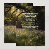 Landelijke bloemrijke betoverde bosboom lente form kaart (Voorkant / Achterkant)