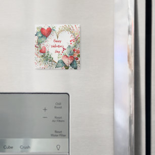 Landelijke bloemstuk valentijnsdag hart krans op m magneet