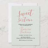 Landelijke blozende roze bloem roos goud zoete zes kaart (Voorkant)