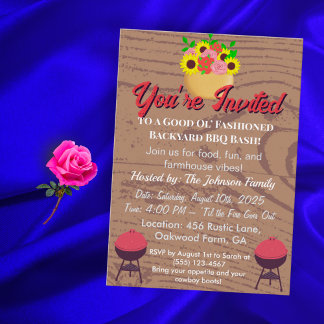 Landelijke boerderij BBQ kaart Zomer achtertuin pi